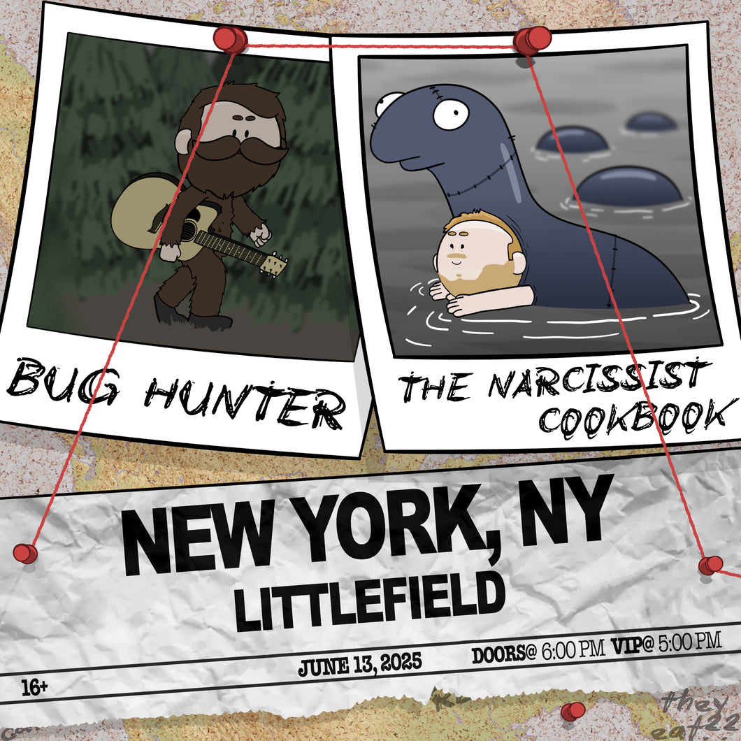 New York, NY - Bug Hunter and The Narcissist Cookbook Ticket