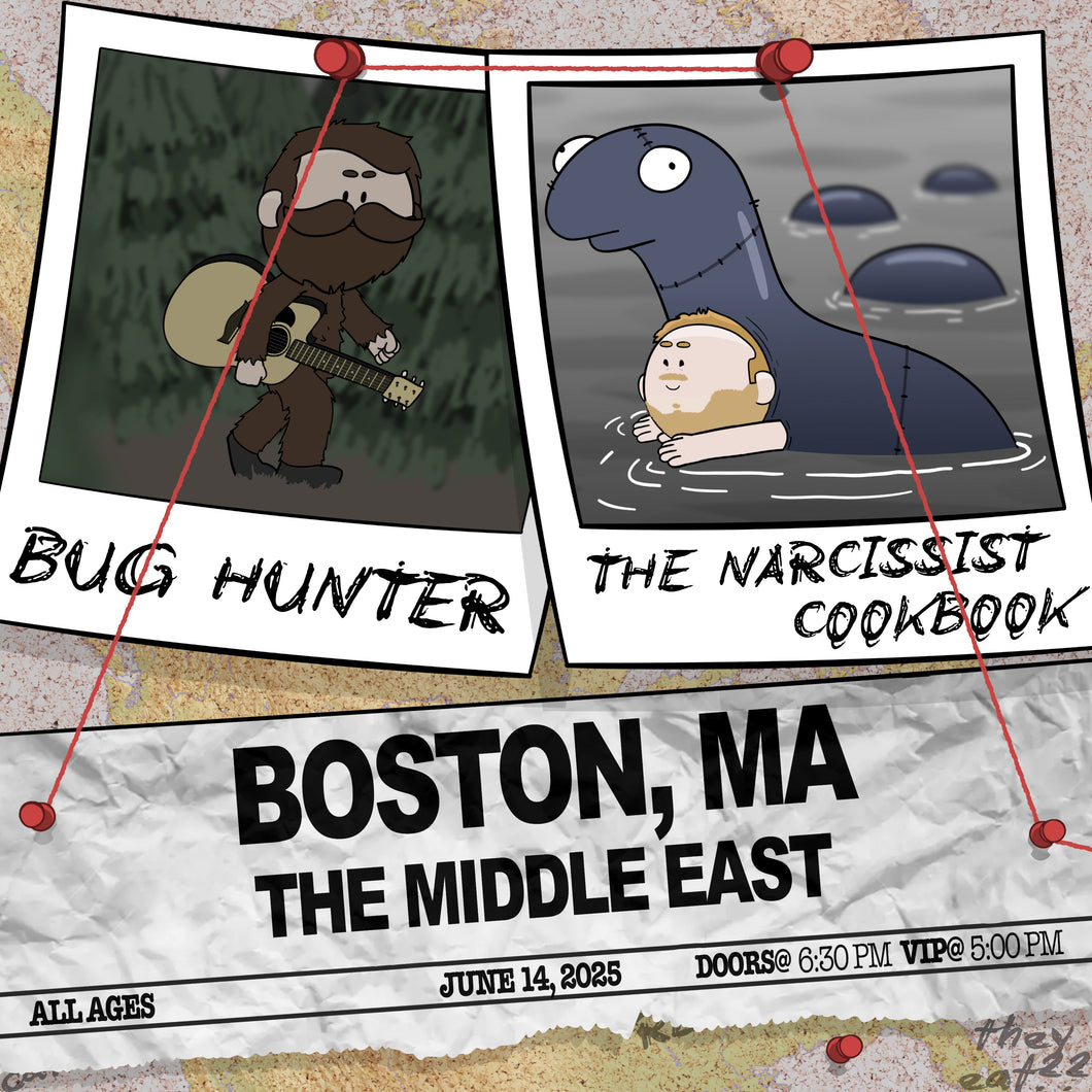 Boston, MA - Bug Hunter and The Narcissist Cookbook Ticket