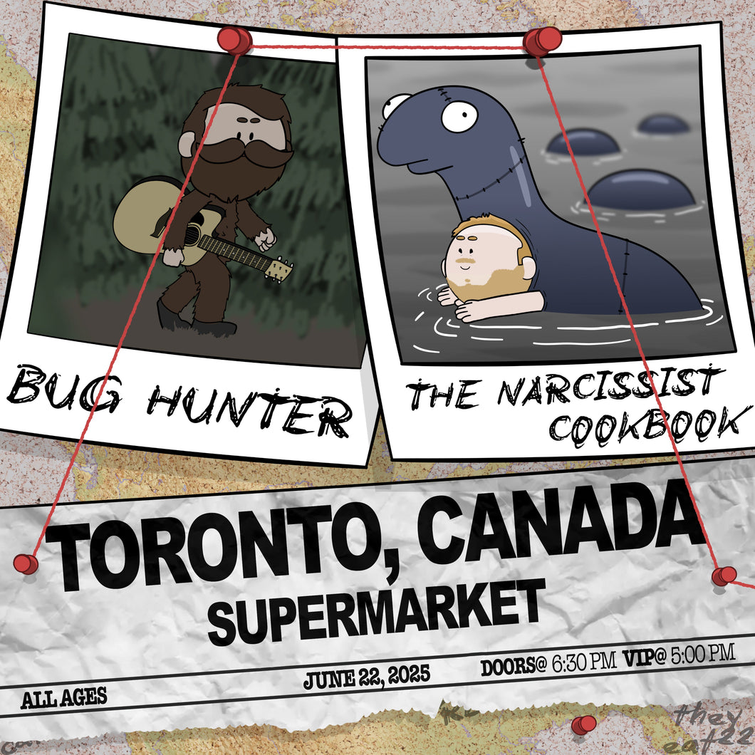 Toronto, Canada - Bug Hunter and The Narcissist Cookbook Ticket