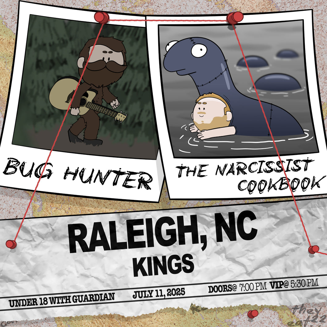 Raleigh, NC - Bug Hunter and The Narcissist Cookbook Ticket