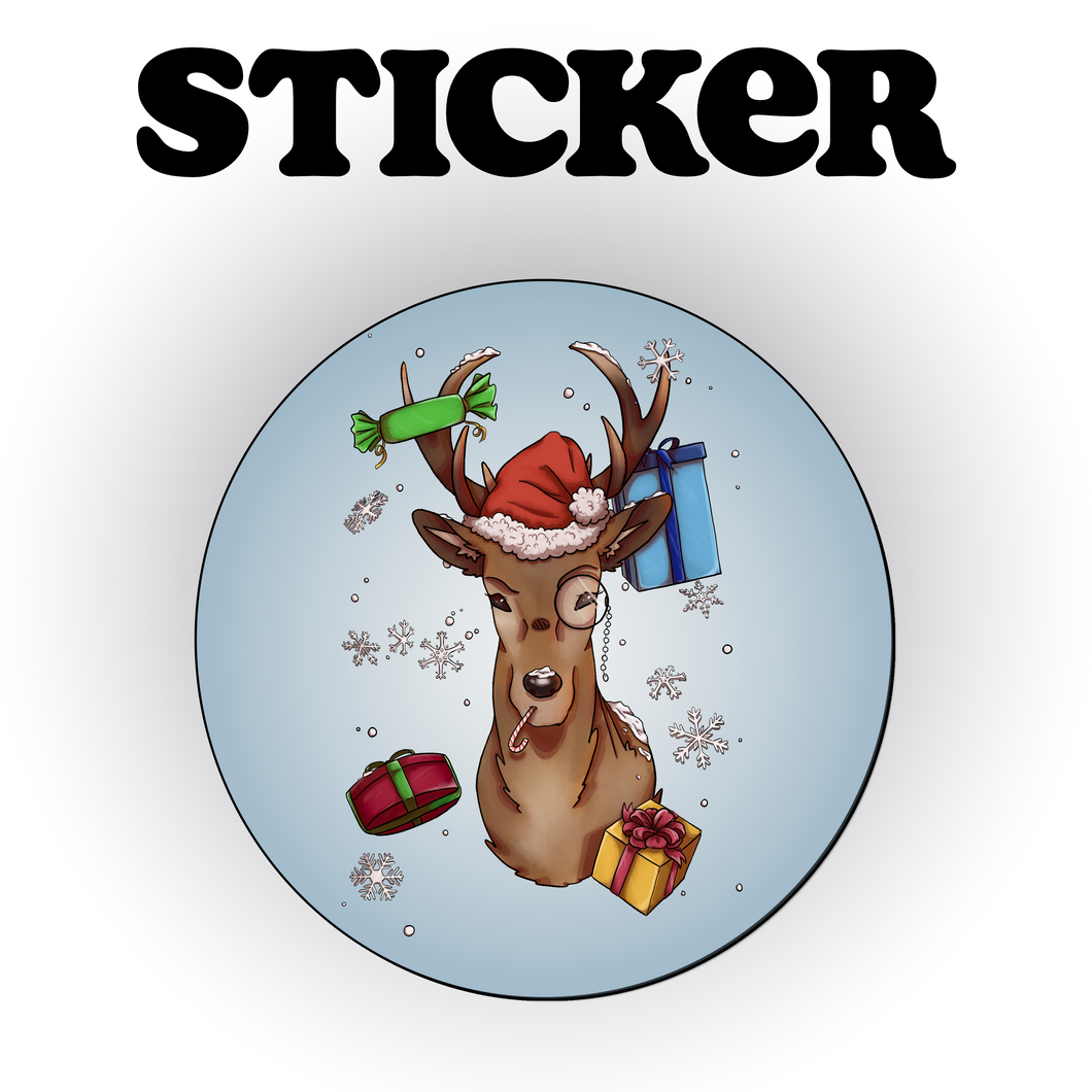 Theory Reindeer Holiday Sticker